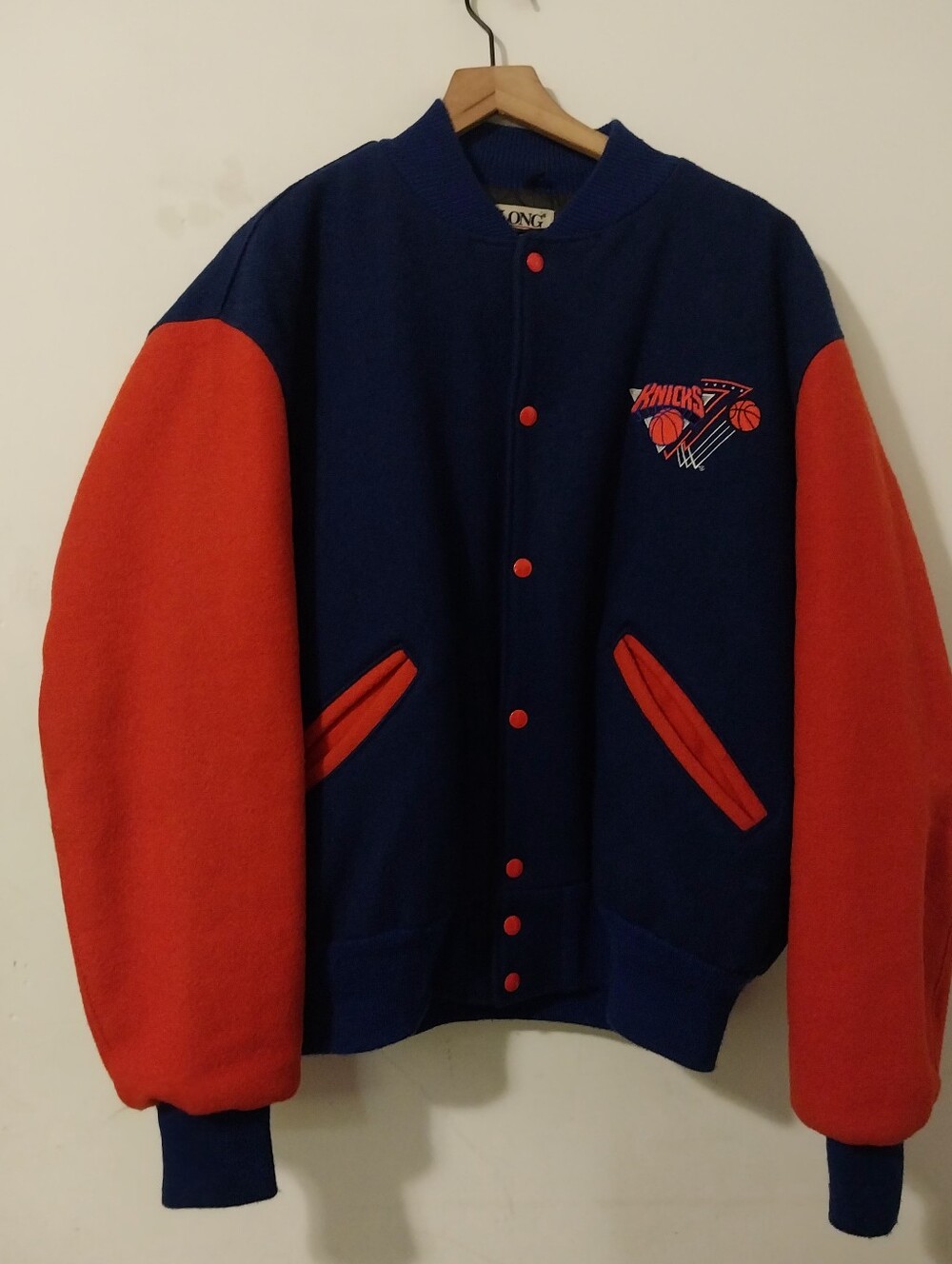 Delong Vtg. Ny Knicks Varsity Wool 1994 Wool Jacket Size Xl